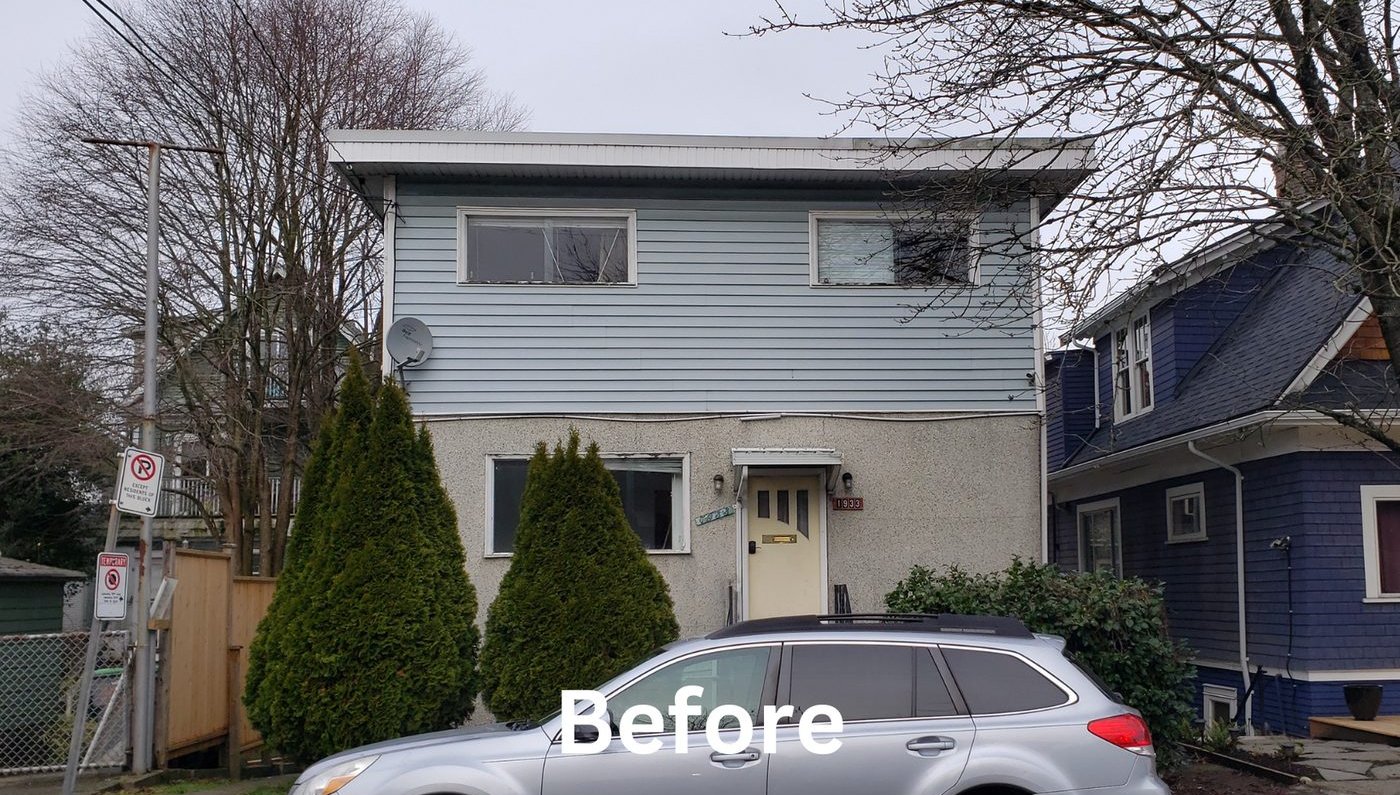 Home exterior before renovation in Vancouver